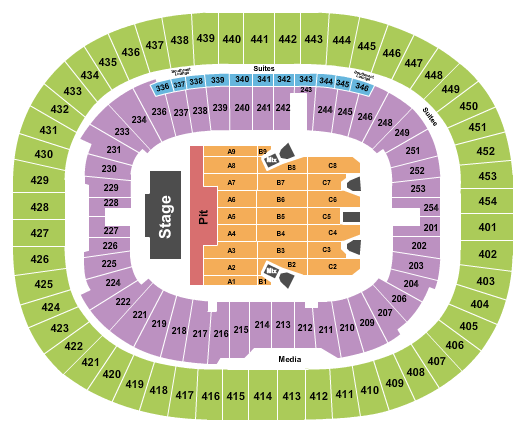 seating chart for BC Place Stadium - Red Hot Chili Peppers - eventticketscenter.com