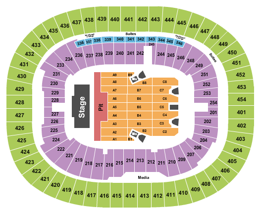 BC Place Stadium Red Hot Chili Peppers Seating Chart