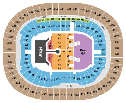 BC Place Stadium Rolling Stones Seating Chart