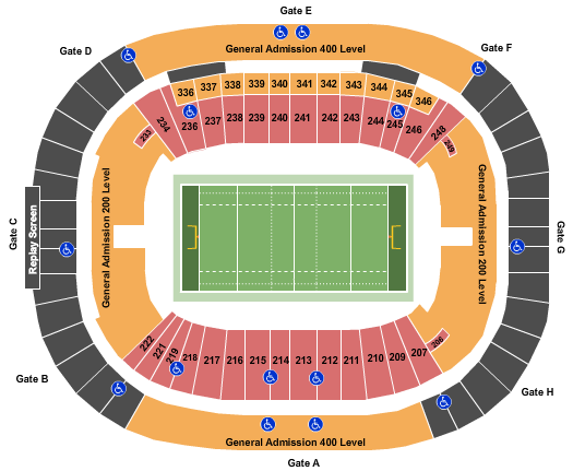 BC Place Stadium Rugby GA 2 Seating Chart