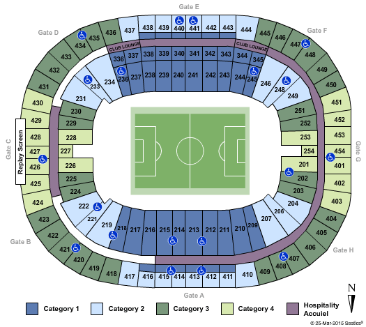BC Place Stadium Soccer Fifa World Cup Seating Chart