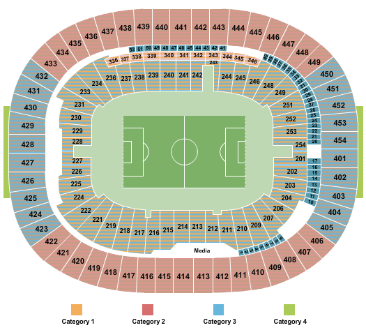 BC Place Stadium Soccer WC Category Seating Chart