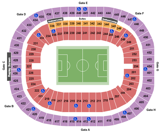seating chart for BC Place Stadium - Soccer - eventticketscenter.com