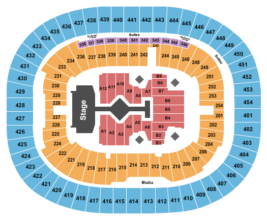 BC Place Stadium Taylor Swift 2023 Seating Chart