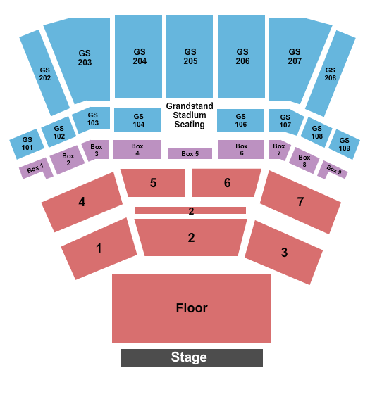 BECU Live at Northern Quest Resort & Casino Endstage Front Floor Seating Chart