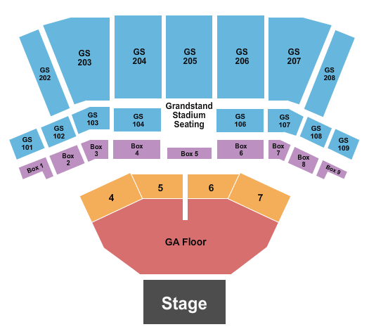 BECU Live at Northern Quest Resort & Casino Endstage Front GA Floor Seating Chart