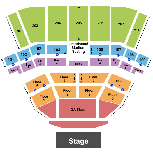 BECU Live at Northern Quest Resort & Casino Endstage GA Flr 3 Seating Chart