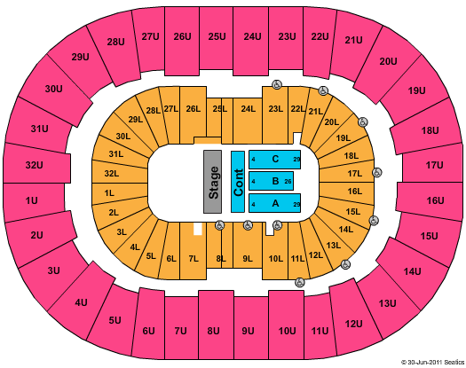 Legacy Arena at The BJCC Rhianna Seating Chart