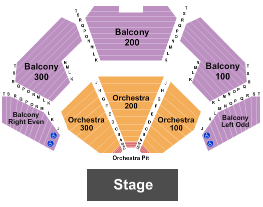 BJCC Theatre End Stage Seating Chart