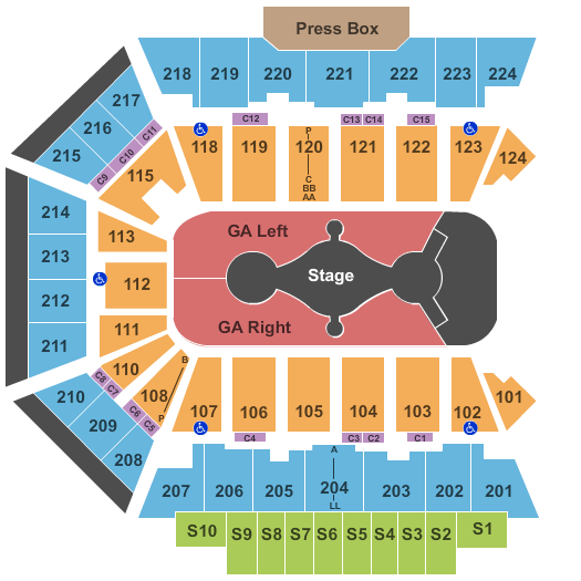 BMO Harris Bank Center Carrie Underwood Seating Chart