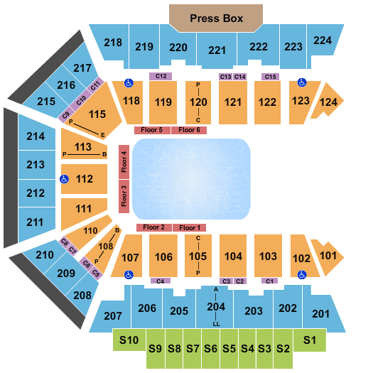 BMO Harris Bank Center Crystal Seating Chart