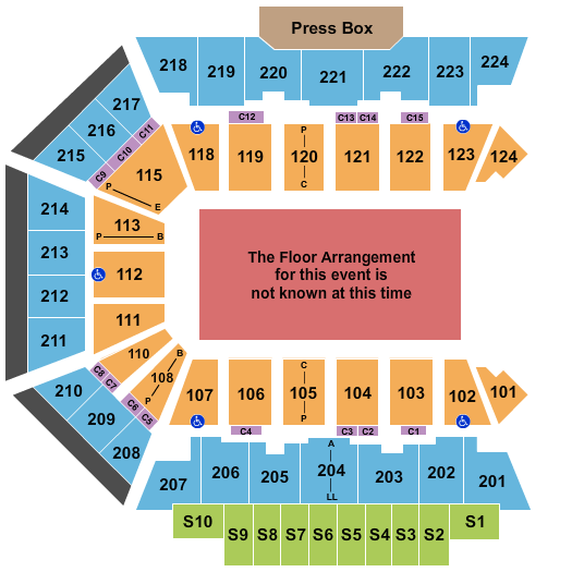 BMO Harris Bank Center Generic Floor Seating Chart