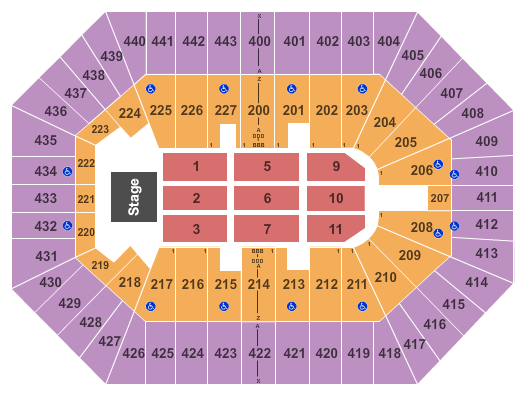 BMO Harris Bradley Center End Stage Seating Chart