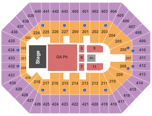 BMO Harris Bradley Center Pearl Jam Seating Chart