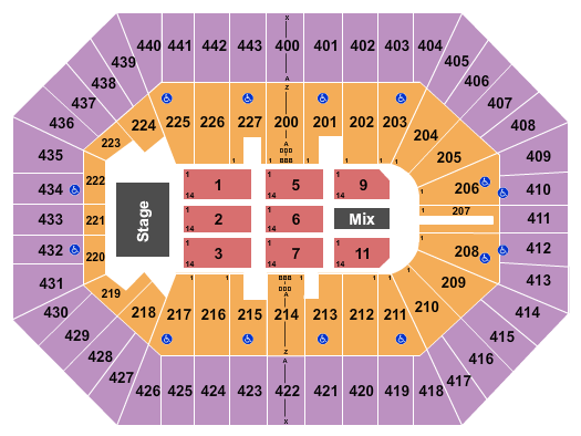 BMO Harris Bradley Center TSO Seating Chart