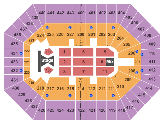 BMO Harris Bradley Center Tim McGraw Seating Chart