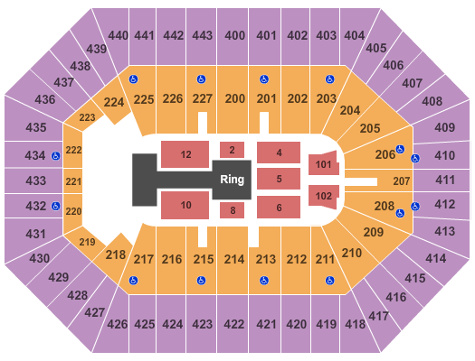 BMO Harris Bradley Center WWE Seating Chart