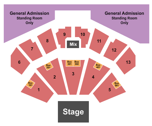 BMO Harris Pavilion End Stage 2 Seating Chart