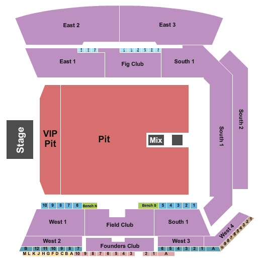 BMO Stadium Endstage VIP Pit Seating Chart