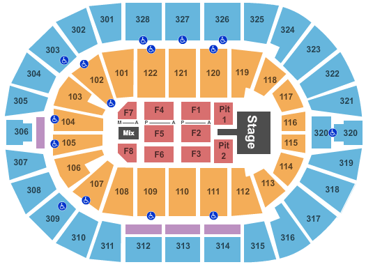 BOK Center 5 Seconds of Summer Seating Chart
