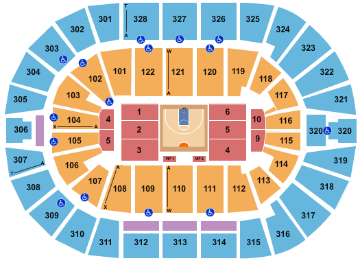 BOK Center Big 3 Seating Chart