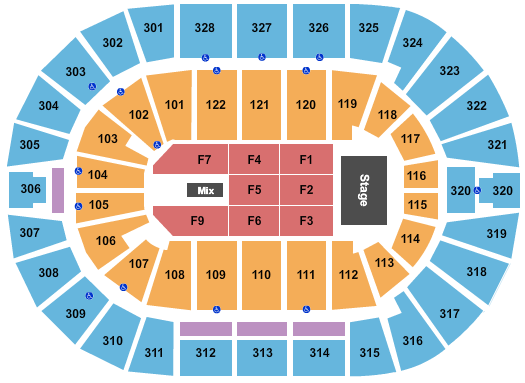 seating chart for BOK Center - Brooks and Dunn - eventticketscenter.com