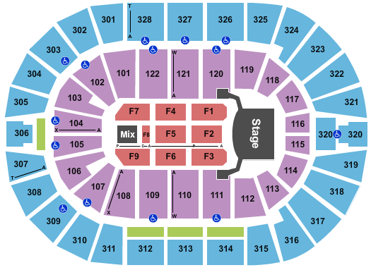BOK Center Celine Dion 2020 Seating Chart