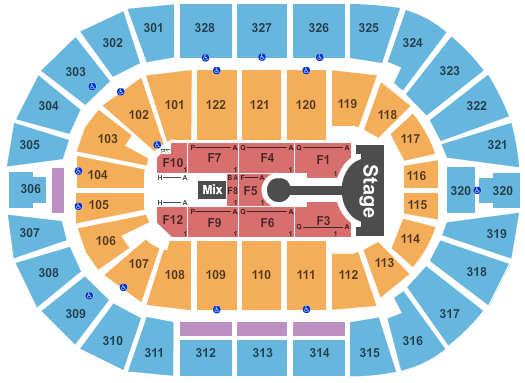 BOK Center Coldplay Seating Chart