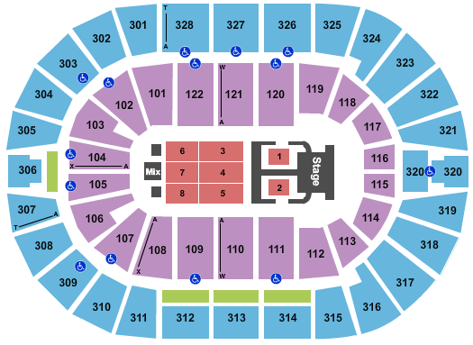BOK Center Dude Perfect 2 Seating Chart
