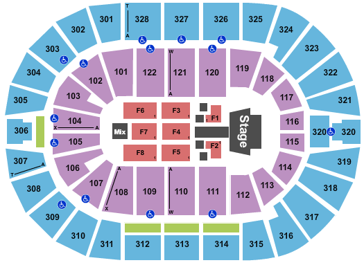 BOK Center Dude Perfect Seating Chart
