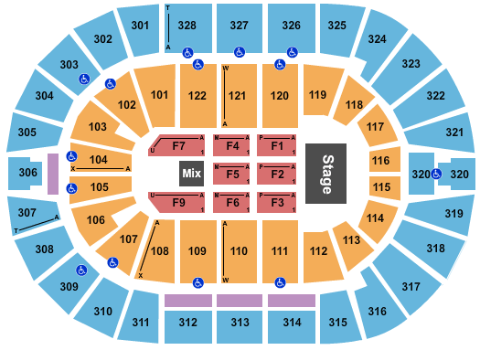 BOK Center Eagles Seating Chart