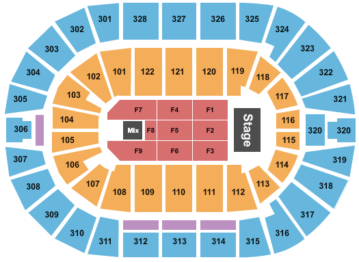 BOK Center Endstage 5 Seating Chart
