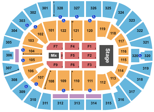 seating chart for BOK Center - Fleetwood Mac - eventticketscenter.com