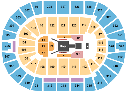 BOK Center Fuerza Regida Seating Chart