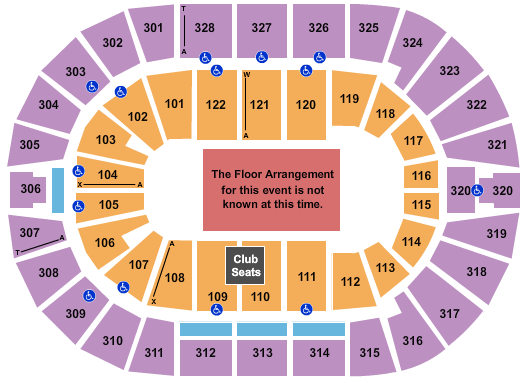 seating chart for BOK Center - Generic Floor - eventticketscenter.com