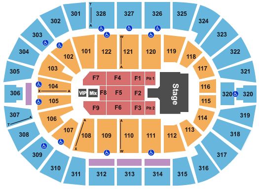 BOK Center Guns N Roses Seating Chart