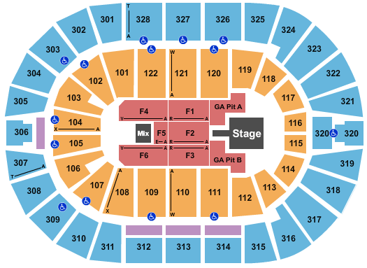 BOK Center Imagine Dragons Seating Chart