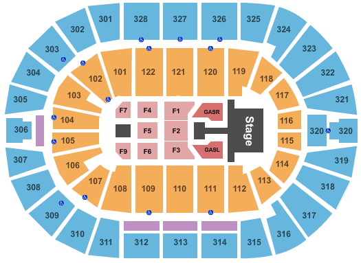 seating chart for BOK Center - Kane Brown - eventticketscenter.com