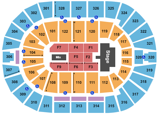 BOK Center Kid Rock Seating Chart