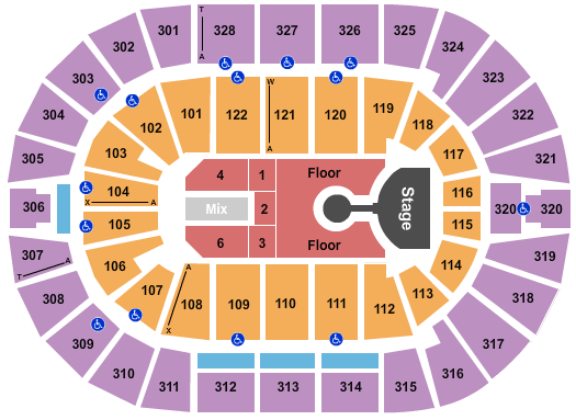 seating chart for BOK Center - Lizzo - eventticketscenter.com