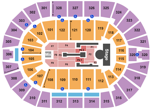 seating chart for BOK Center - Madonna 2 - eventticketscenter.com