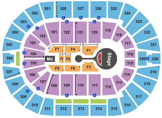 BOK Center Michael Buble Seating Chart