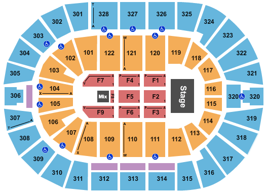 BOK Center Moody Blues Seating Chart