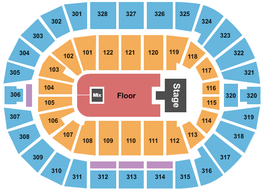 BOK Center NF Seating Chart
