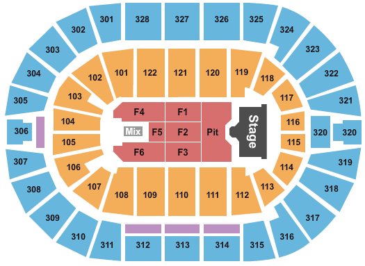 BOK Center Nickelback Seating Chart