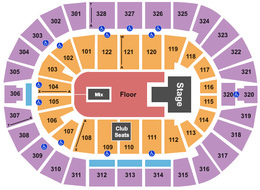 seating chart for BOK Center - Paramore - eventticketscenter.com