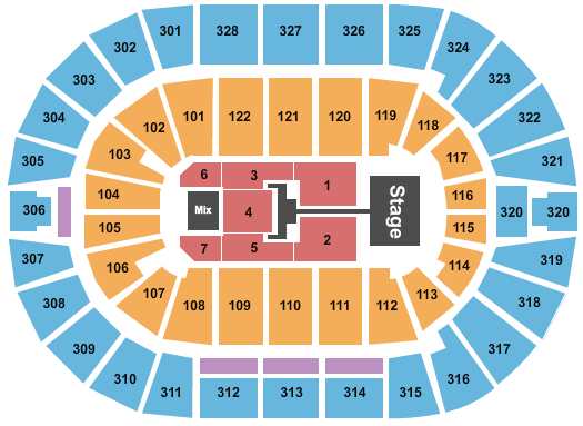 BOK Center TobyMac Seating Chart