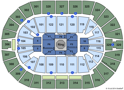 BOK Center UFC Seating Chart