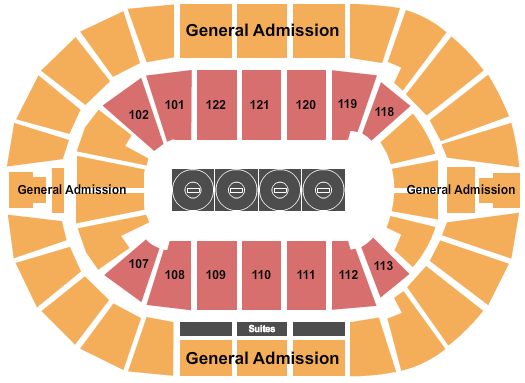 BOK Center Wrestling 2 Seating Chart
