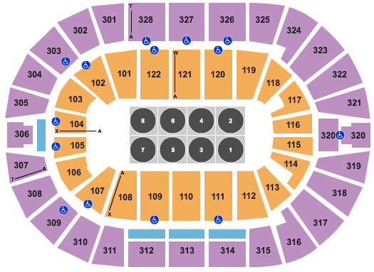 BOK Center Wrestling Seating Chart